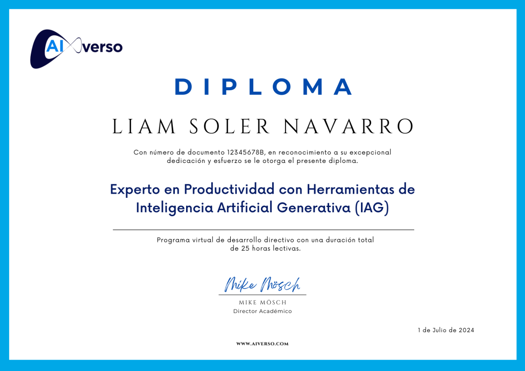 Experto en Productividad con Herramientas de Inteligencia Artificial Generativa (IAG)
