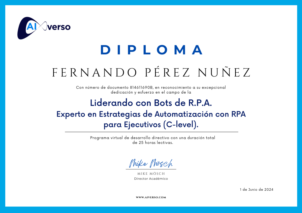 Liderando con Bots de RPA: Experto en Estrategias de Automatización con RPA para Ejecutivos (C-level).