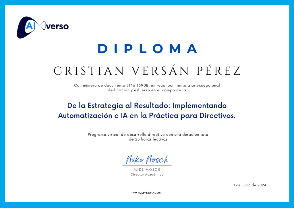 De la Estrategia al Resultado: Implementando Automatización e IA en la Práctica para Directivos.