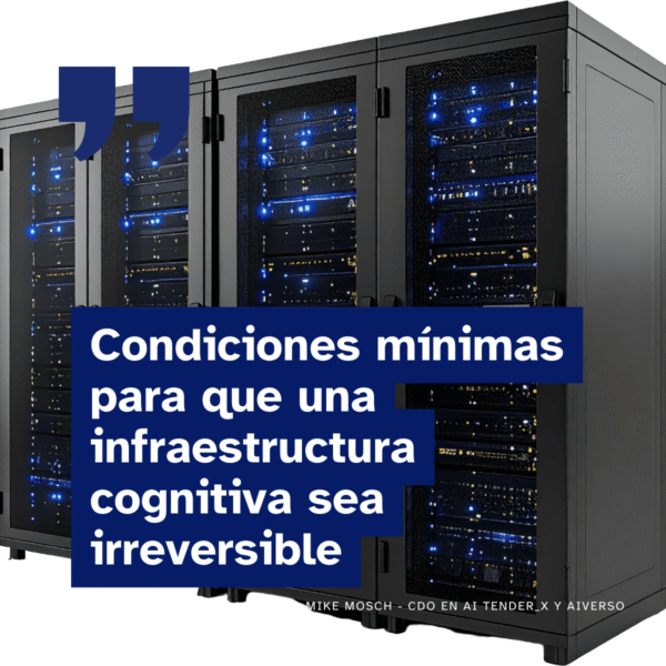 Condiciones mínimas para que una infraestructura cognitiva sea irreversible